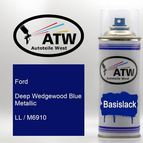 Ford, Deep Wedgewood Blue Metallic, LL / M6910: 400ml Sprühdose, von ATW Autoteile West.